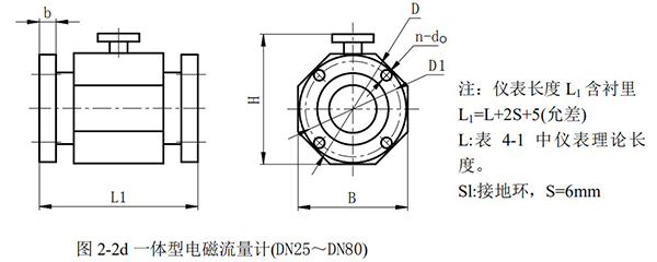 濃堿流量計(jì)外形尺寸圖二